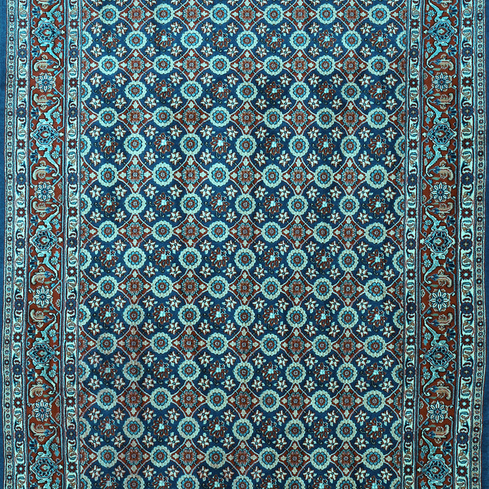 Machine Washable Persian Light Blue Traditional Rug, wshtr1375lblu