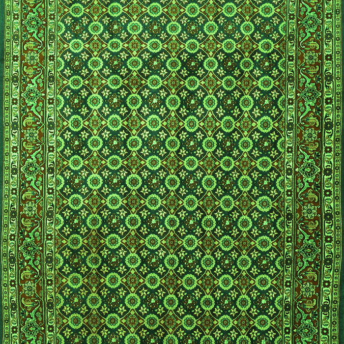 Serging Thickness of Machine Washable Persian Green Traditional Area Rugs, wshtr1375grn