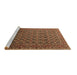 Sideview of Machine Washable Persian Brown Traditional Rug, wshtr1375brn