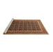 Sideview of Machine Washable Persian Brown Traditional Rug, wshtr1376brn