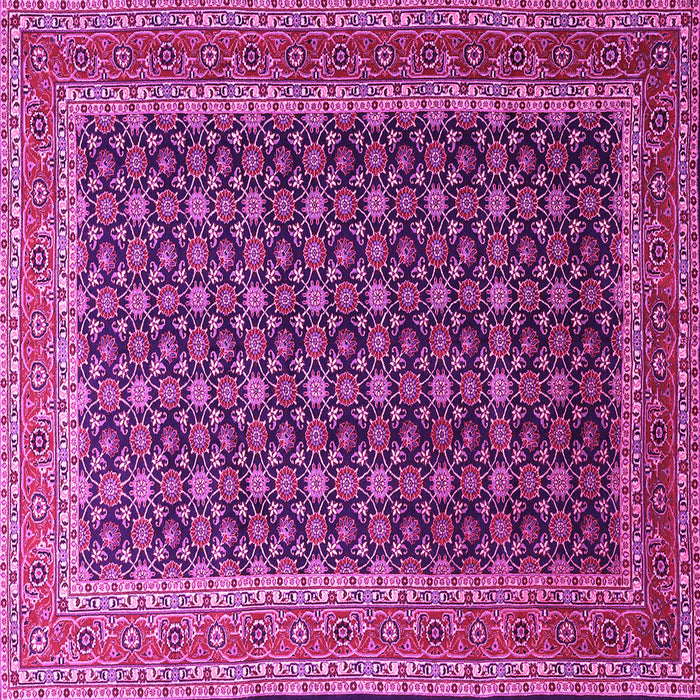 Square Persian Pink Traditional Rug, tr1376pnk