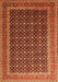 Serging Thickness of Machine Washable Persian Orange Traditional Area Rugs, wshtr1376org