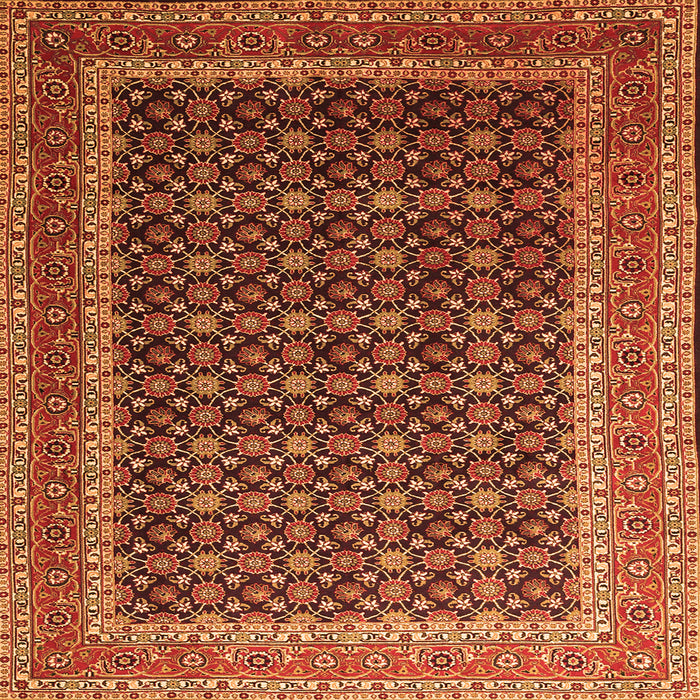 Serging Thickness of Persian Orange Traditional Rug, tr1376org