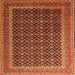 Serging Thickness of Persian Orange Traditional Rug, tr1376org