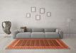 Machine Washable Persian Orange Traditional Area Rugs in a Living Room, wshtr1376org