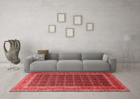 Machine Washable Persian Red Traditional Rug, wshtr1376red