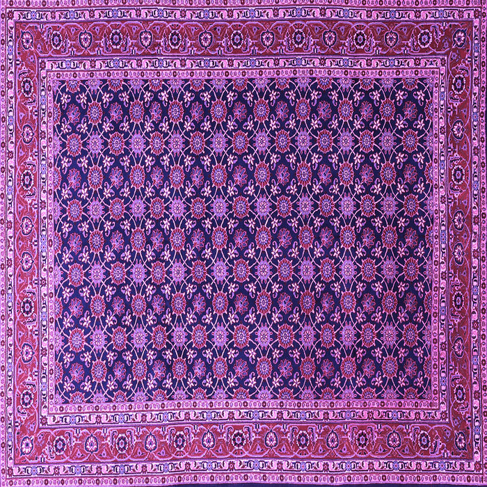Square Persian Purple Traditional Rug, tr1376pur
