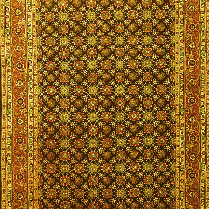 Machine Washable Persian Yellow Traditional Rug, wshtr1376yw