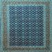 Square Persian Light Blue Traditional Rug, tr1376lblu