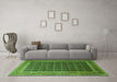 Machine Washable Persian Green Traditional Area Rugs in a Living Room,, wshtr1376grn