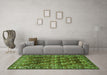 Machine Washable Persian Green Traditional Area Rugs in a Living Room,, wshtr1377grn