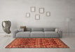 Machine Washable Persian Orange Traditional Area Rugs in a Living Room, wshtr1377org