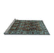 Sideview of Machine Washable Persian Light Blue Traditional Rug, wshtr1377lblu