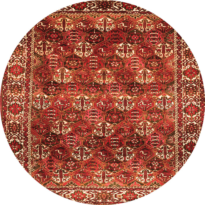 Square Persian Orange Traditional Rug, tr1377org