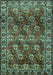 Machine Washable Persian Turquoise Traditional Area Rugs, wshtr1377turq