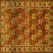 Square Machine Washable Persian Yellow Traditional Rug, wshtr1377yw