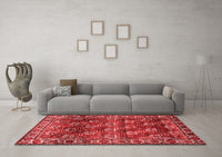 Machine Washable Persian Red Traditional Rug, wshtr1377red