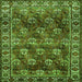 Serging Thickness of Persian Green Traditional Rug, tr1377grn