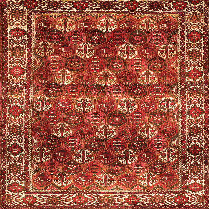 Serging Thickness of Persian Orange Traditional Rug, tr1377org