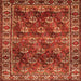 Serging Thickness of Persian Orange Traditional Rug, tr1377org