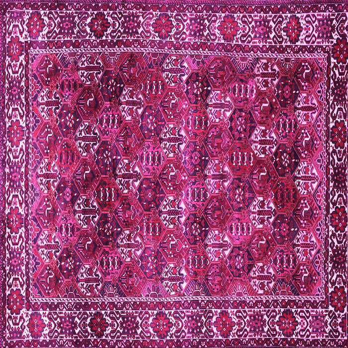 Square Persian Pink Traditional Rug, tr1377pnk