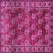 Square Persian Pink Traditional Rug, tr1377pnk