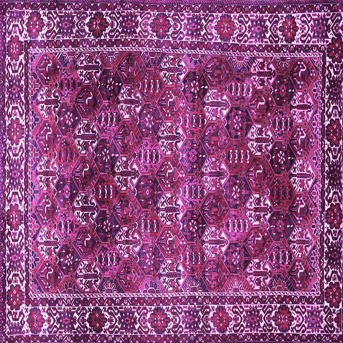Square Persian Purple Traditional Rug, tr1377pur