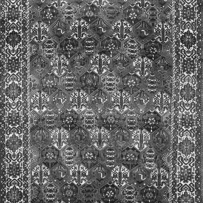 Serging Thickness of Machine Washable Persian Gray Traditional Rug, wshtr1377gry