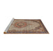 Sideview of Machine Washable Traditional Sepia Brown Rug, wshtr1378