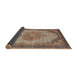 Sideview of Traditional Reddish Brown Medallion Rug, tr1378