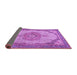 Sideview of Medallion Purple Traditional Rug, tr1378pur