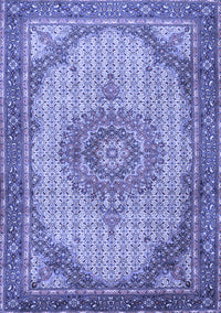 Medallion Blue Traditional Rug, tr1378blu