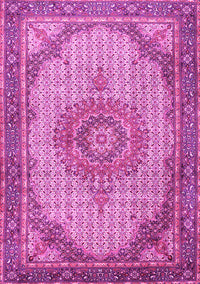 Medallion Pink Traditional Rug, tr1378pnk