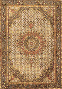 Medallion Brown Traditional Rug, tr1378brn