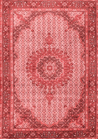 Medallion Red Traditional Rug, tr1378red