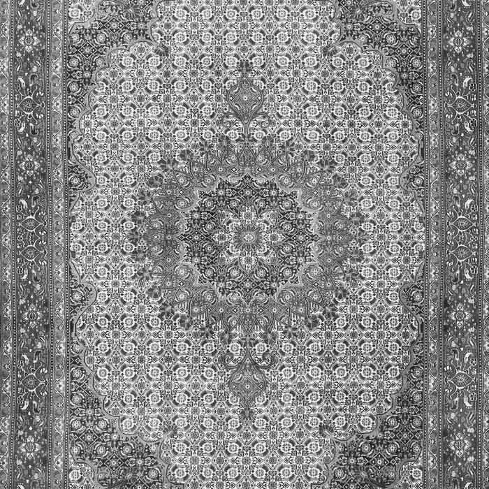 Serging Thickness of Machine Washable Medallion Gray Traditional Rug, wshtr1378gry