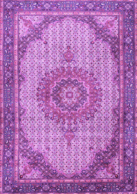 Medallion Purple Traditional Rug, tr1378pur