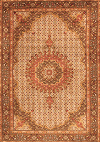 Medallion Orange Traditional Rug, tr1378org