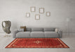 Machine Washable Persian Orange Traditional Area Rugs in a Living Room, wshtr1379org