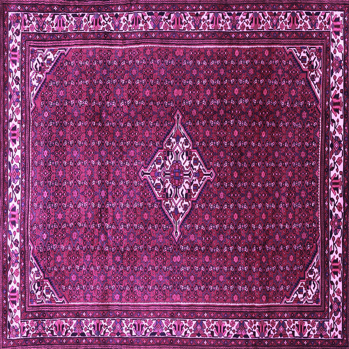 Square Machine Washable Persian Purple Traditional Area Rugs, wshtr1379pur