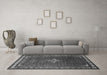 Machine Washable Persian Gray Traditional Rug in a Living Room,, wshtr1379gry