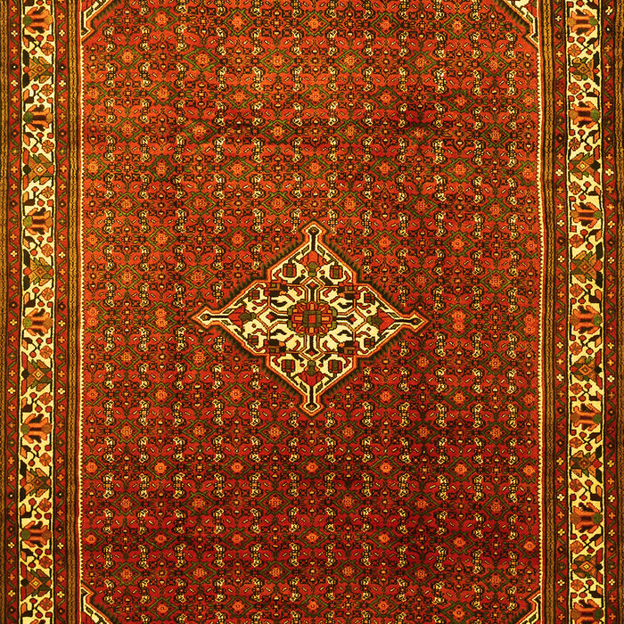 Machine Washable Persian Yellow Traditional Rug, wshtr1379yw