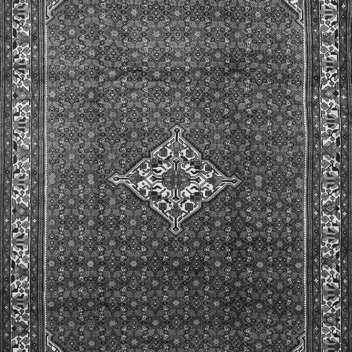 Serging Thickness of Machine Washable Persian Gray Traditional Rug, wshtr1379gry