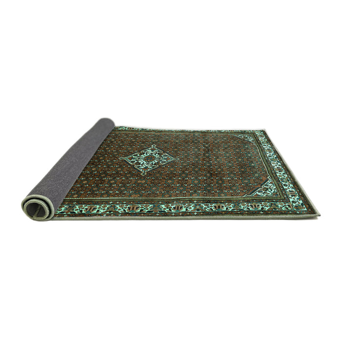 Sideview of Persian Turquoise Traditional Rug, tr1379turq