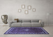 Machine Washable Persian Blue Traditional Rug in a Living Room, wshtr1379blu