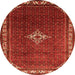 Square Persian Orange Traditional Rug, tr1379org