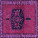 Square Persian Purple Traditional Rug, tr137pur
