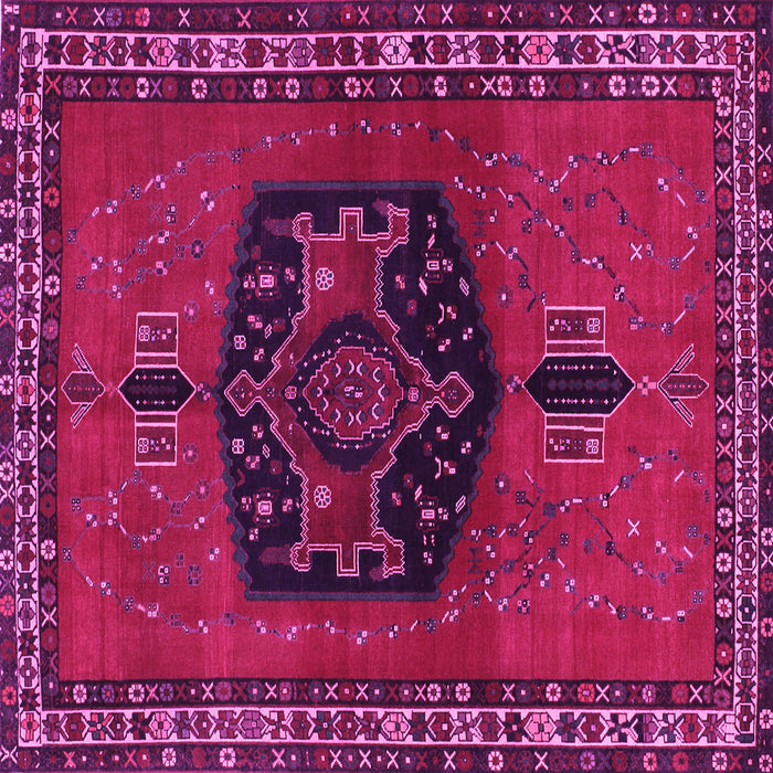 Square Persian Pink Traditional Rug, tr137pnk