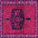 Square Persian Pink Traditional Rug, tr137pnk