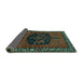 Sideview of Persian Turquoise Traditional Rug, tr137turq